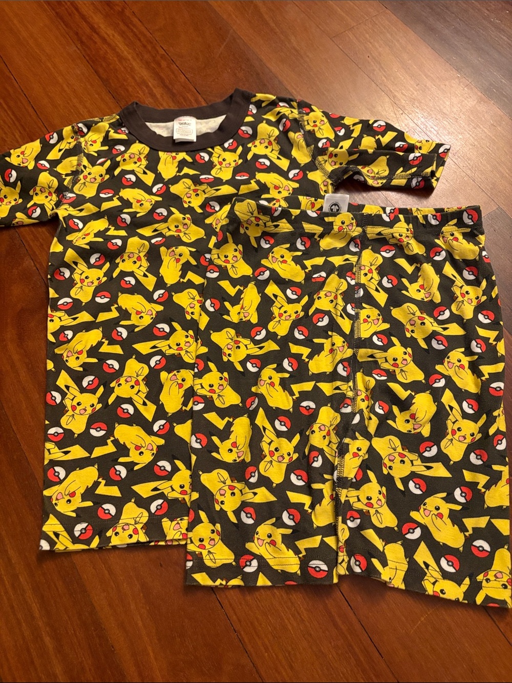Hanna Andersson Black and Yellow Pikachu Pajama Set